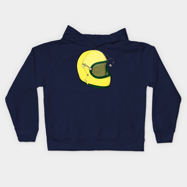 Motorbike Helmet Kids Hoodie by WordsFactory